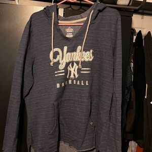 Majestic Navy Striped Hoodie